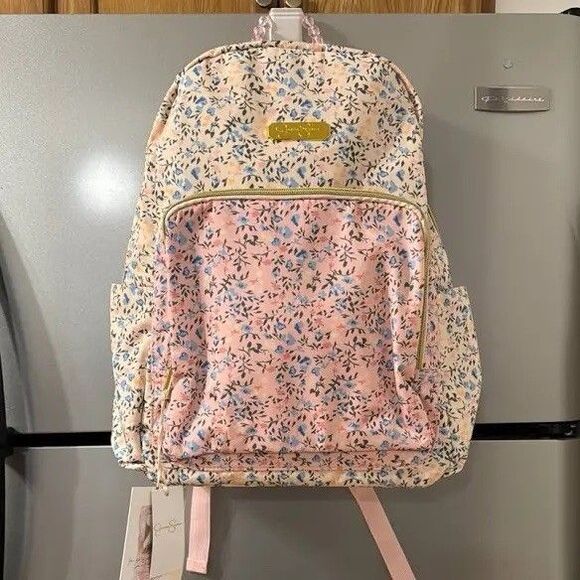Jessica Simpson Pink floral laptop backpack New with Tags - Picture 9 of 9